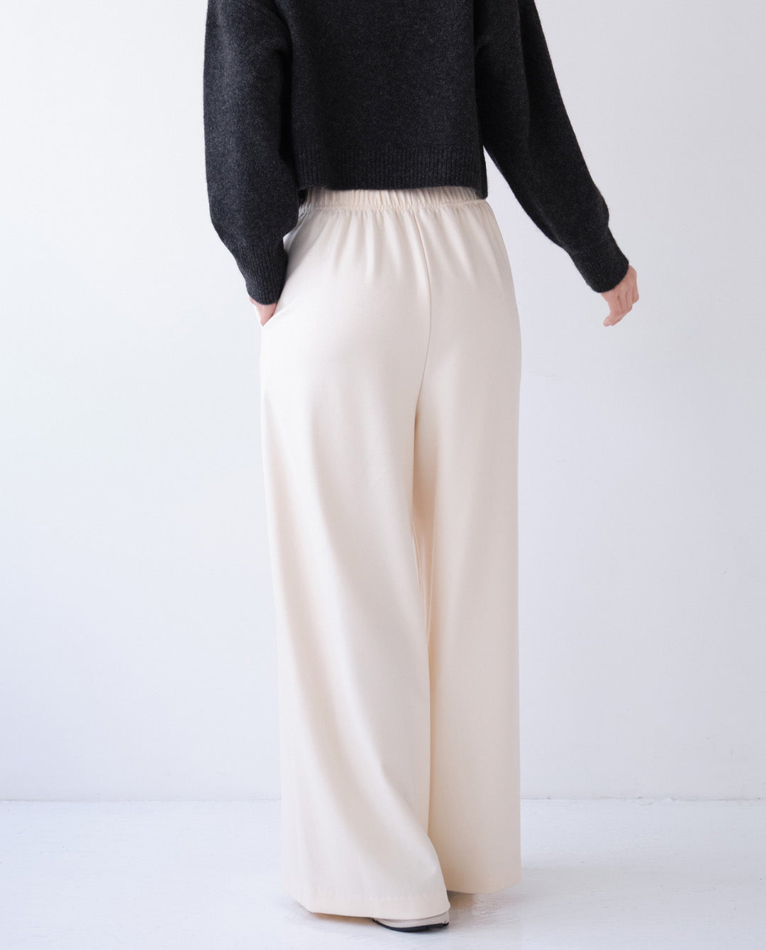 両面起毛イージーワイドパンツ