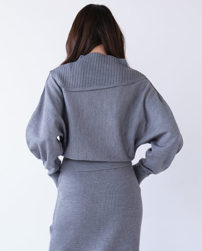 リブ切り替えニット