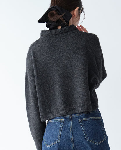 襟付きショートニット