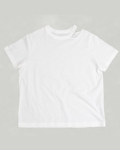 スリットネックTシャツ