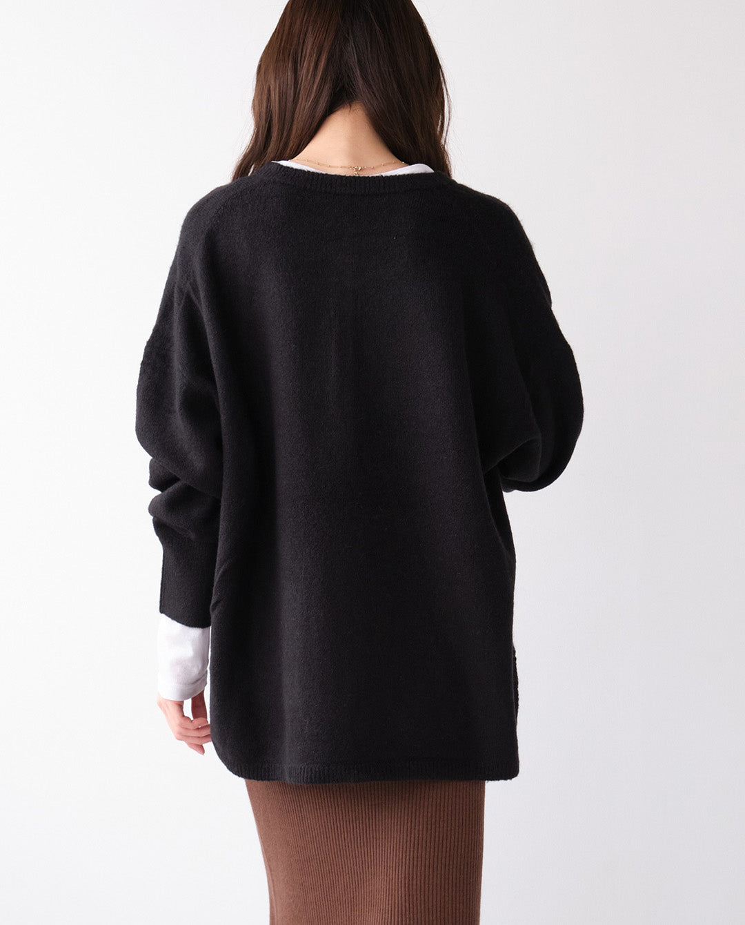 ヘンリーネックニットプルオーバー