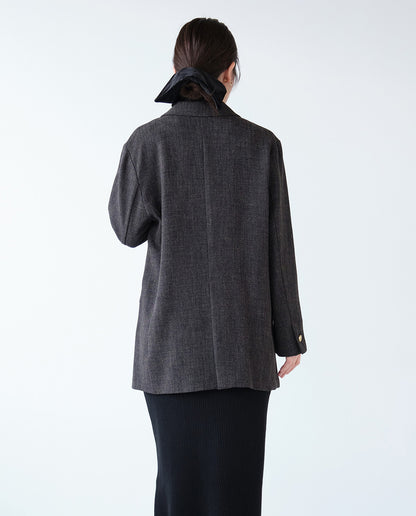 エステルストレッチダブルテーラードジャケット