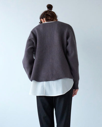 ダブルフェイスVネックニット