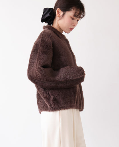 フェザーニットジャケット