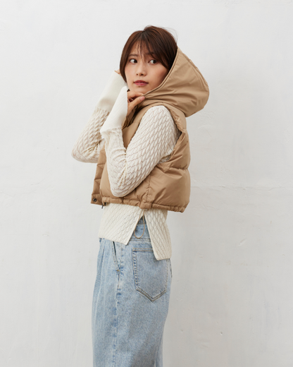 撥水ショートダウンベスト