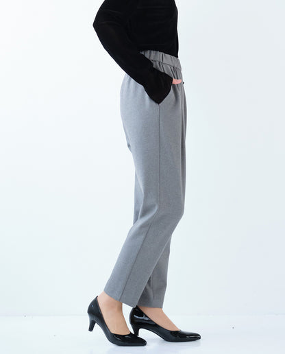 両面起毛テーパードパンツ