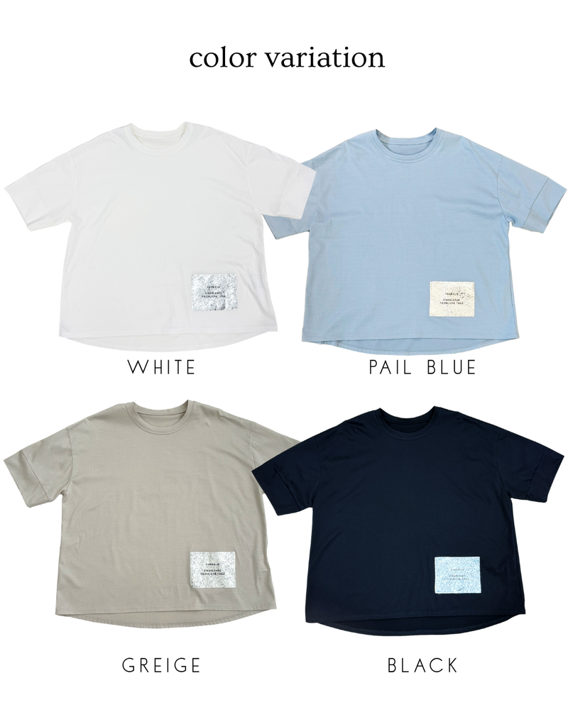 しわ箔プリントTシャツ