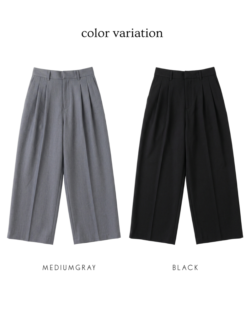 ボンディング裏フリースワイドパンツ