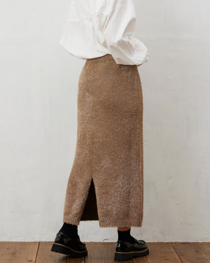 ラメシャギーニットスカート