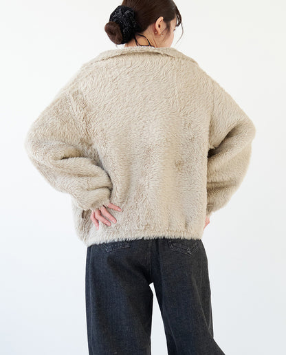 フェザーニットジャケット