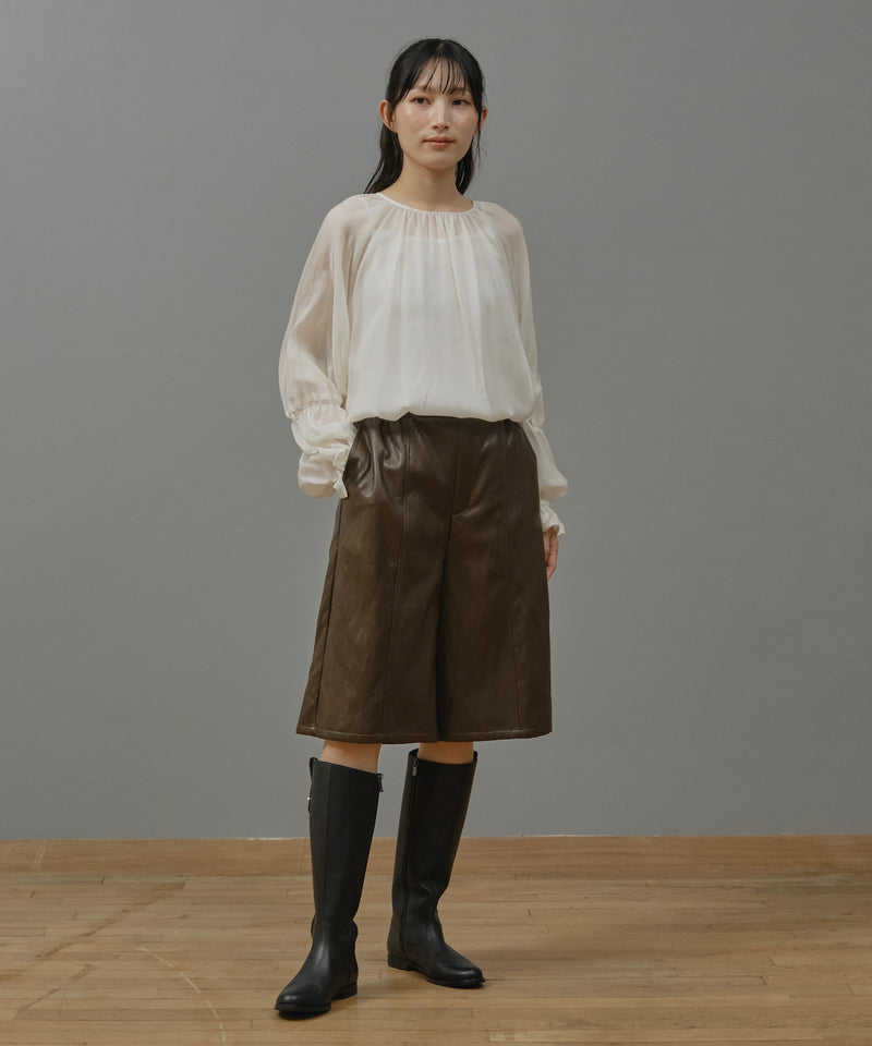 【予約商品】キュプラギャザーブラウス