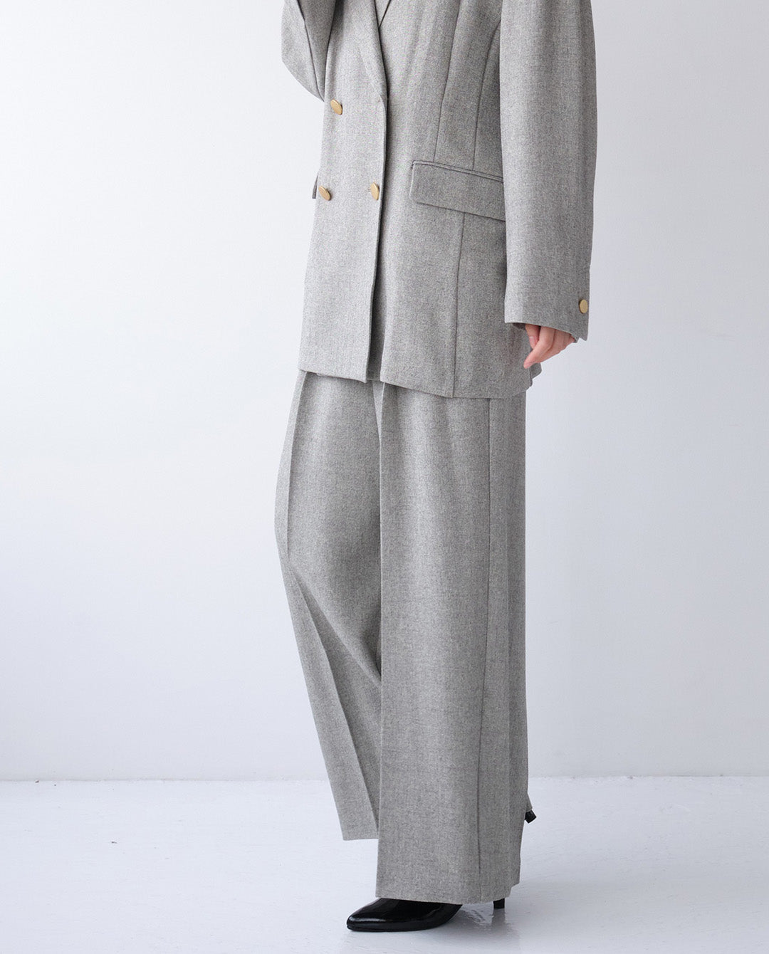 マニッシュタックワイドパンツ