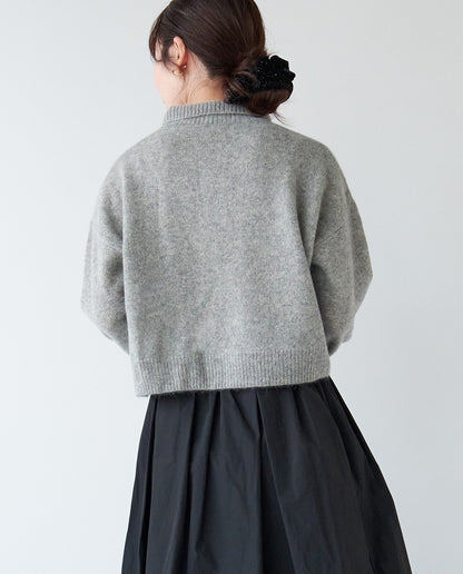 襟付きショートニット