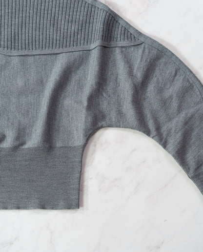 リブ切り替えニット