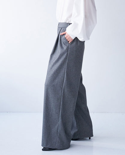 ウールライクワイドパンツ