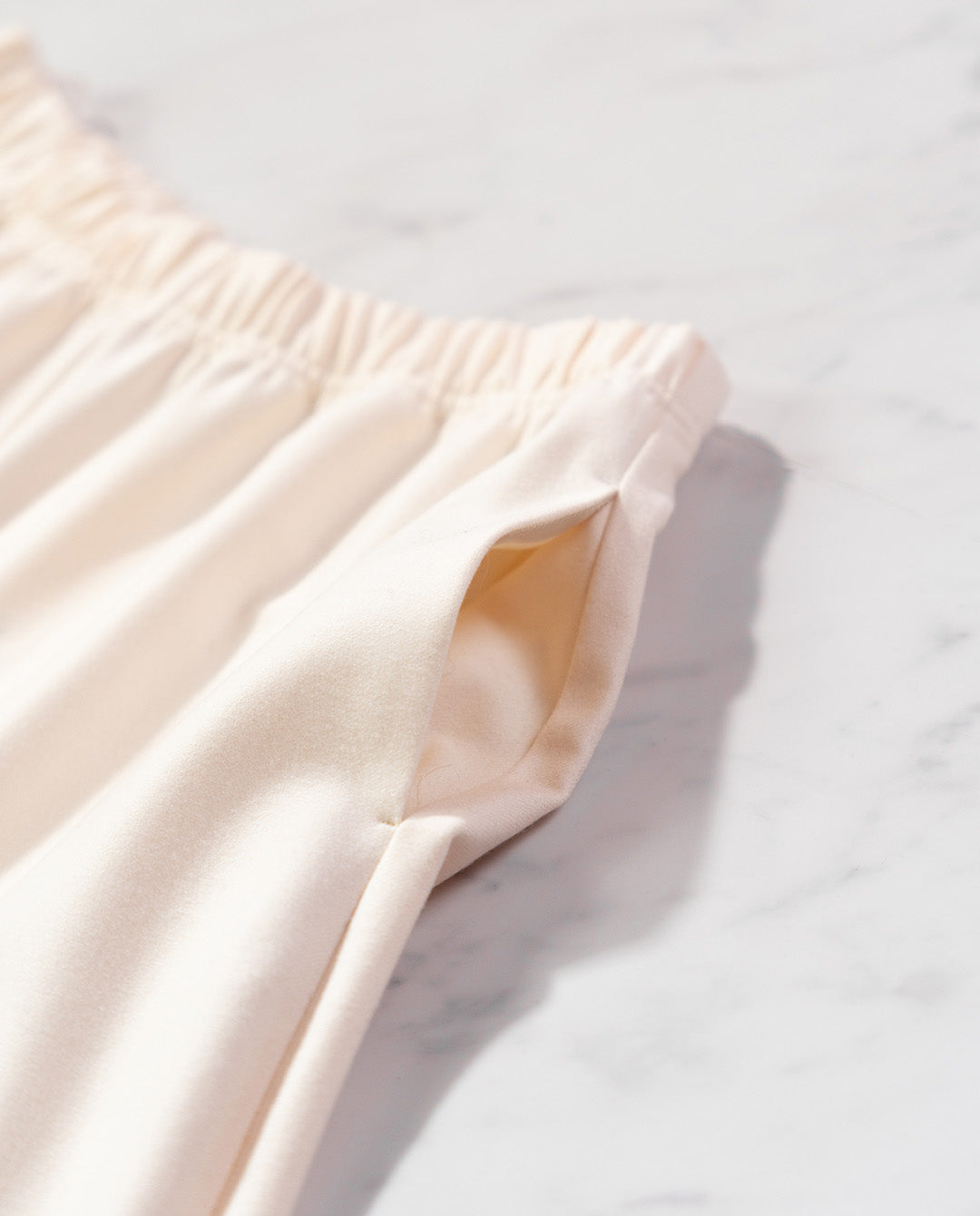 両面起毛イージーワイドパンツ