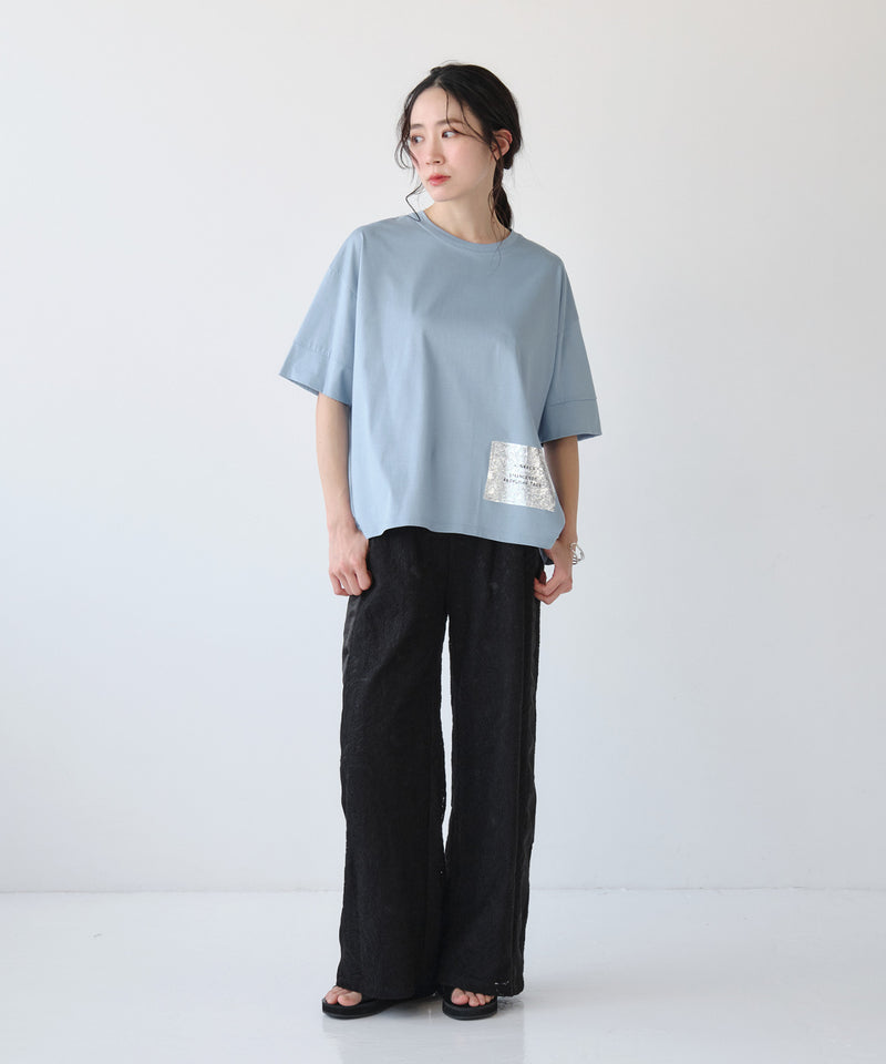しわ箔プリントTシャツ