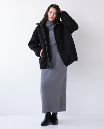 リブニットスカート