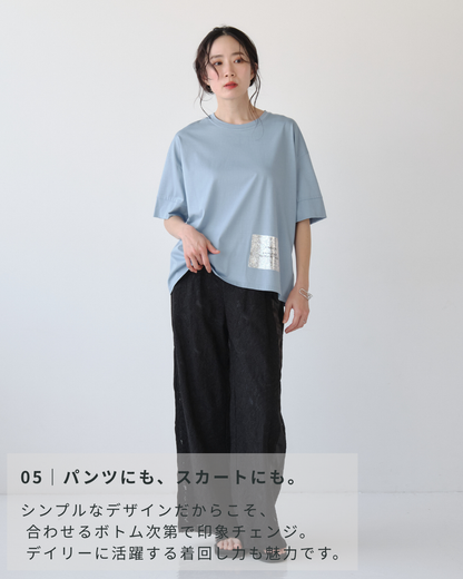 しわ箔プリントTシャツ
