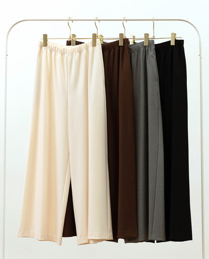 両面起毛イージーワイドパンツ