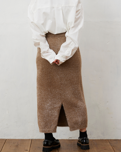 ラメシャギーニットスカート