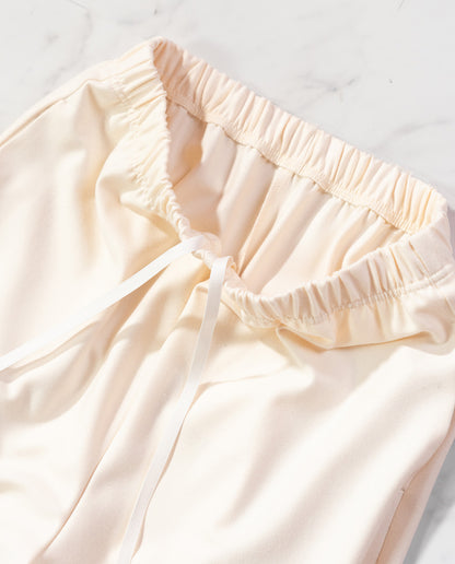 両面起毛イージーワイドパンツ