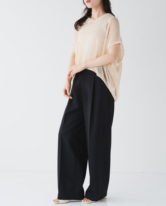 リネンライクワイドパンツ