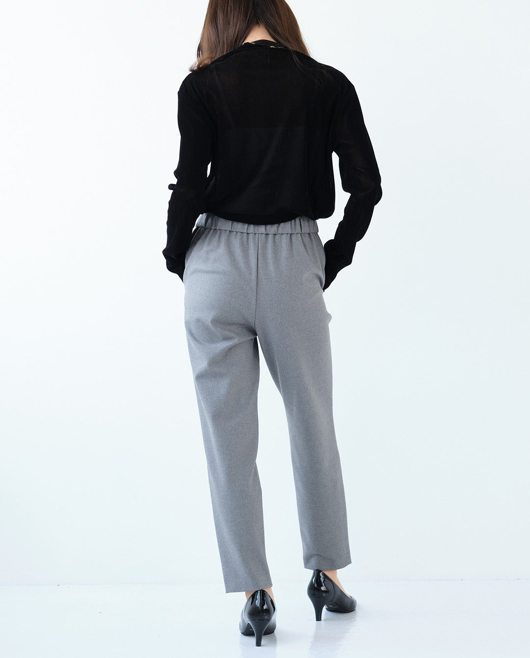 両面起毛テーパードパンツ