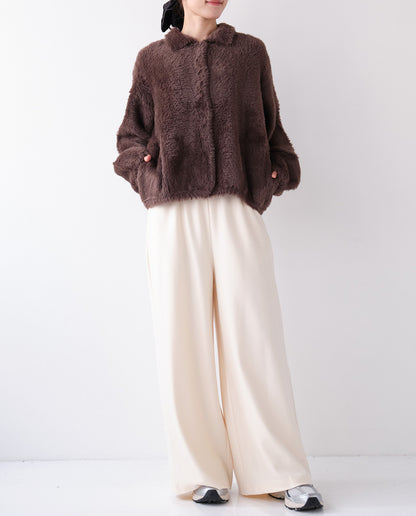 両面起毛イージーワイドパンツ