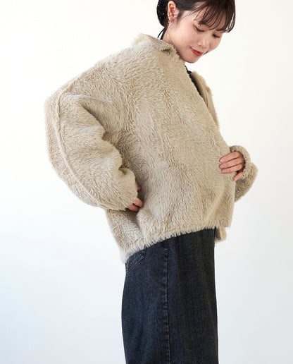 フェザーニットジャケット