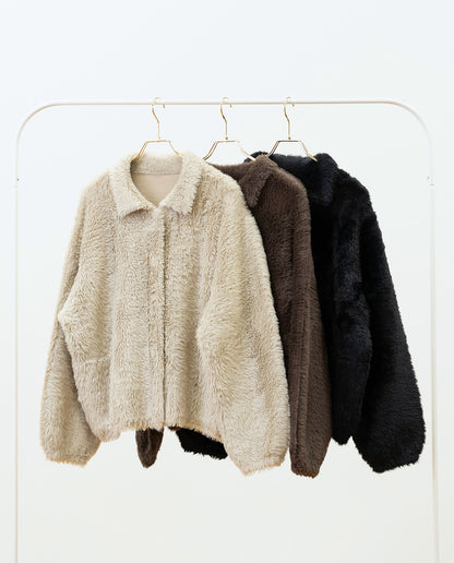 フェザーニットジャケット