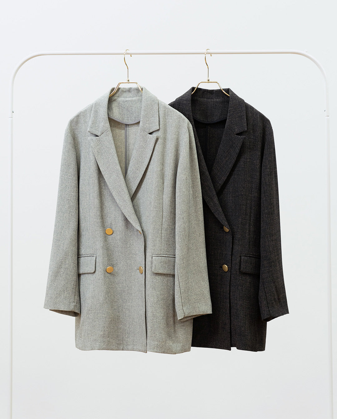 エステルストレッチダブルテーラードジャケット