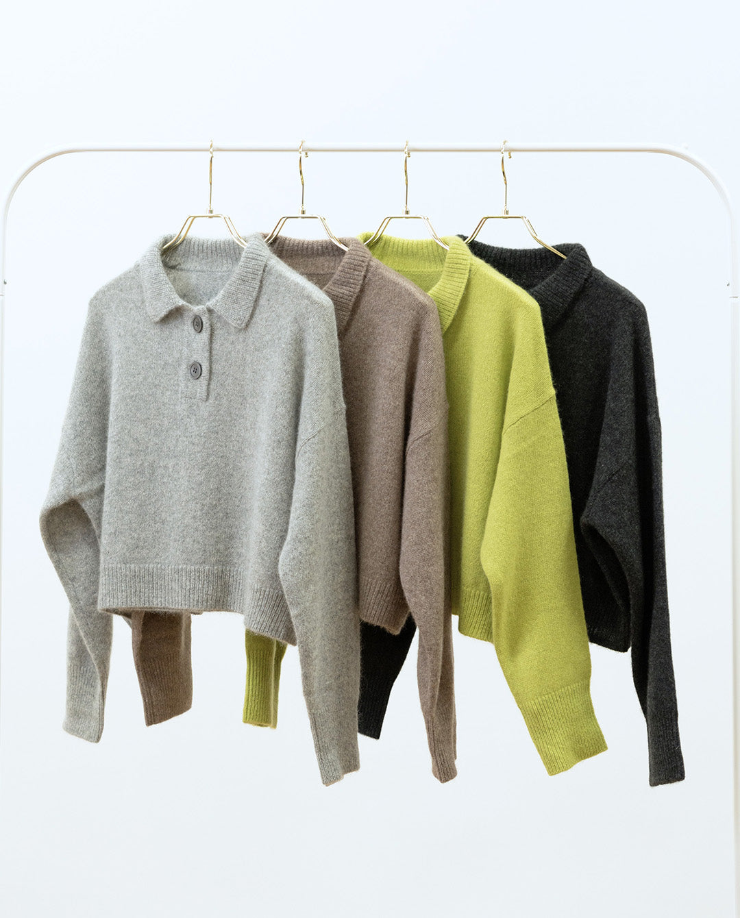 襟付きショートニット