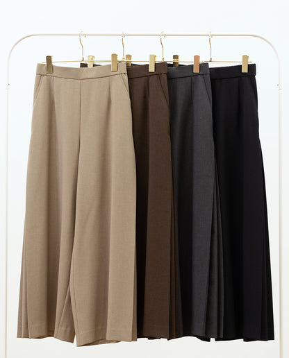 サイドプリーツワイドパンツ