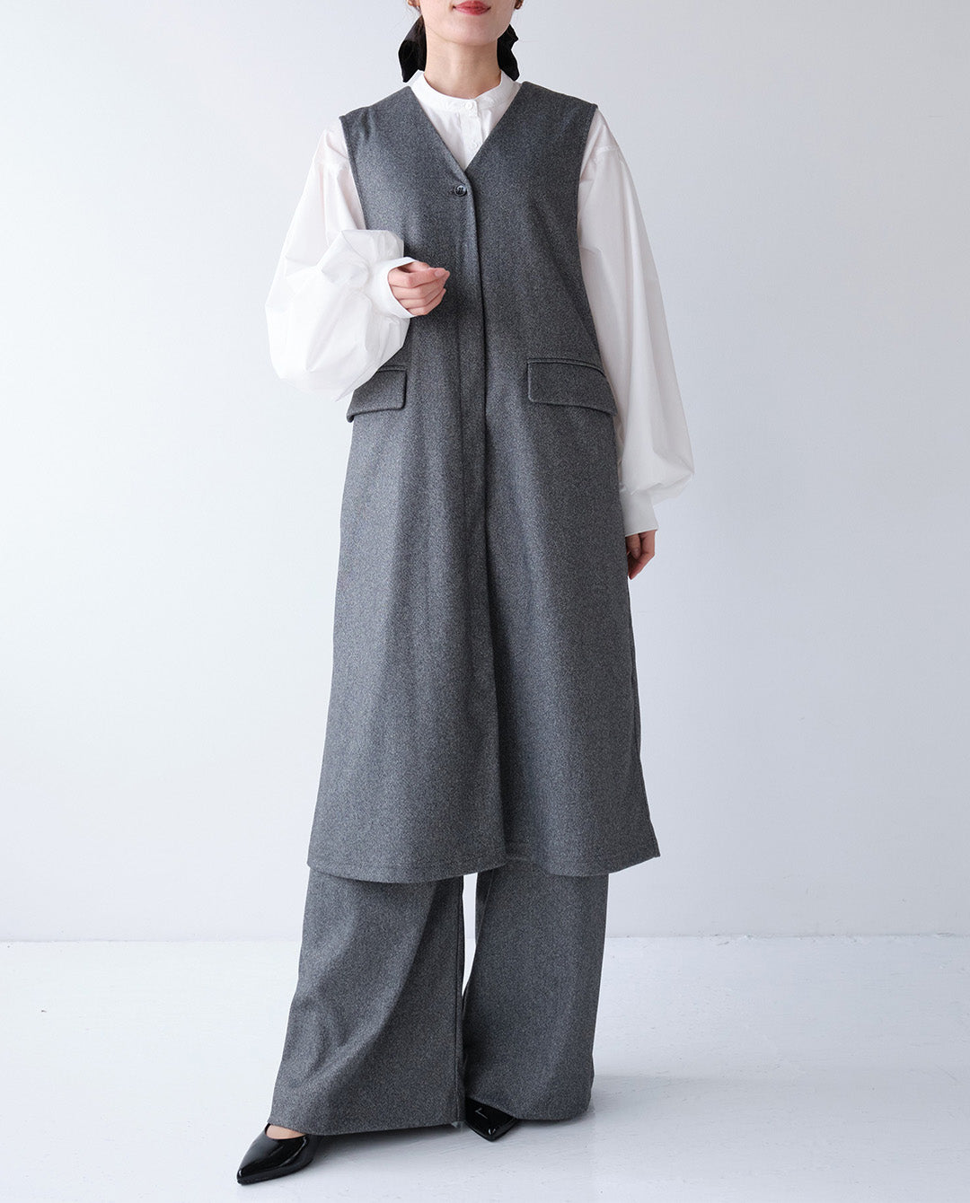 ウールライクワイドパンツ