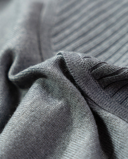 リブ切り替えニット