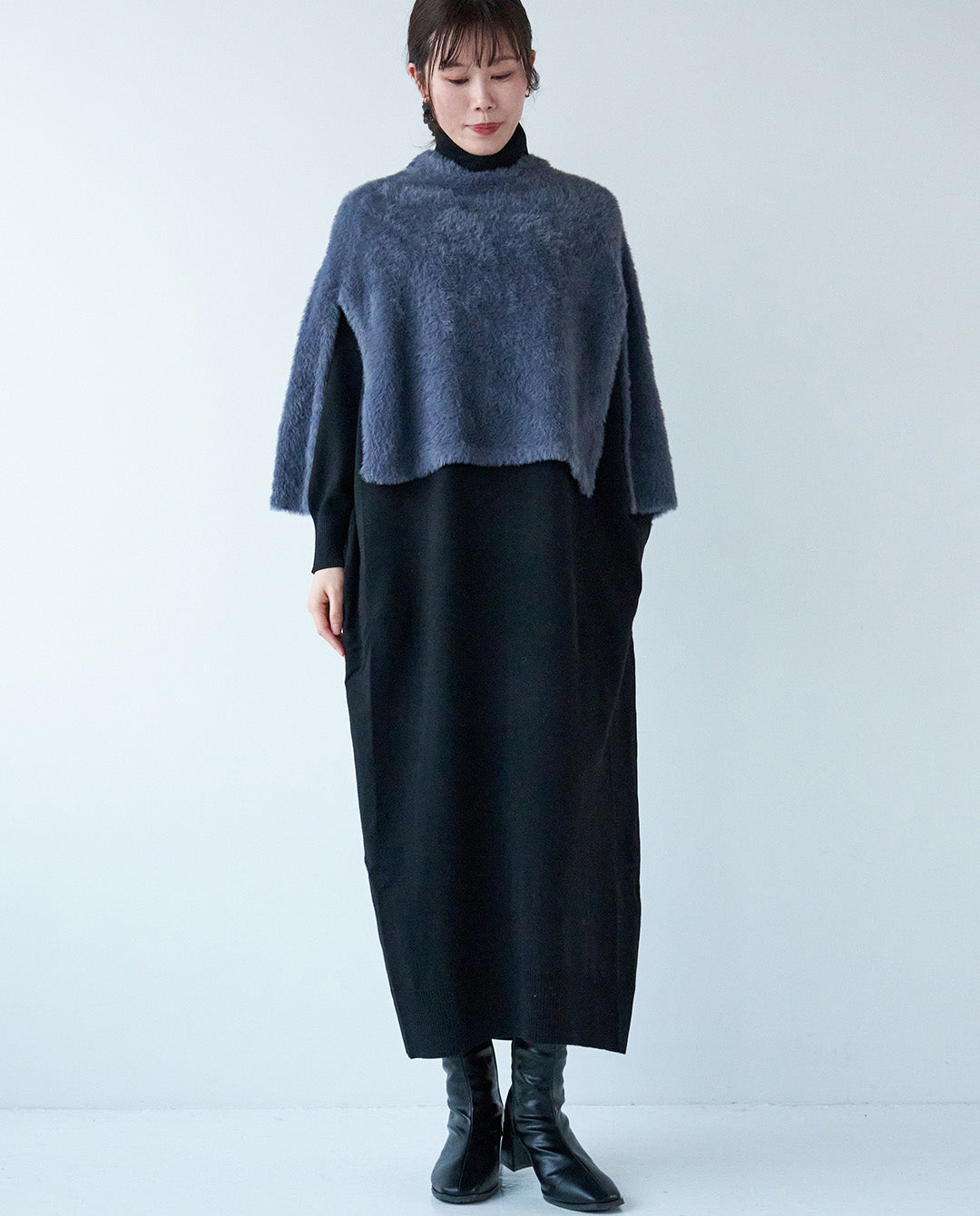 フェザーニットケープ