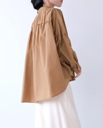 バックギャザーワイドブラウス