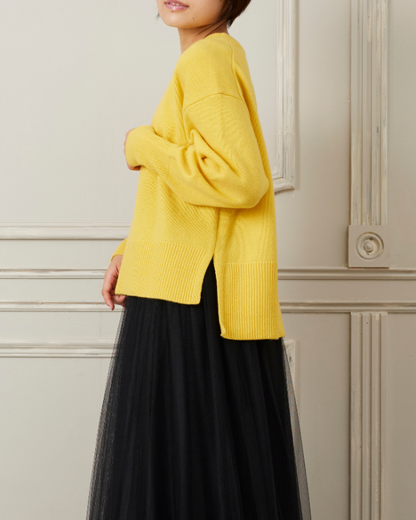 バックスリットウールニット