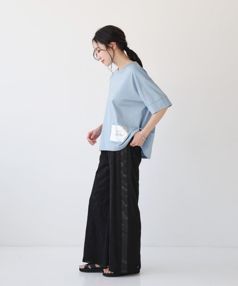 しわ箔プリントTシャツ