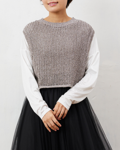 ラメリリーニットベスト