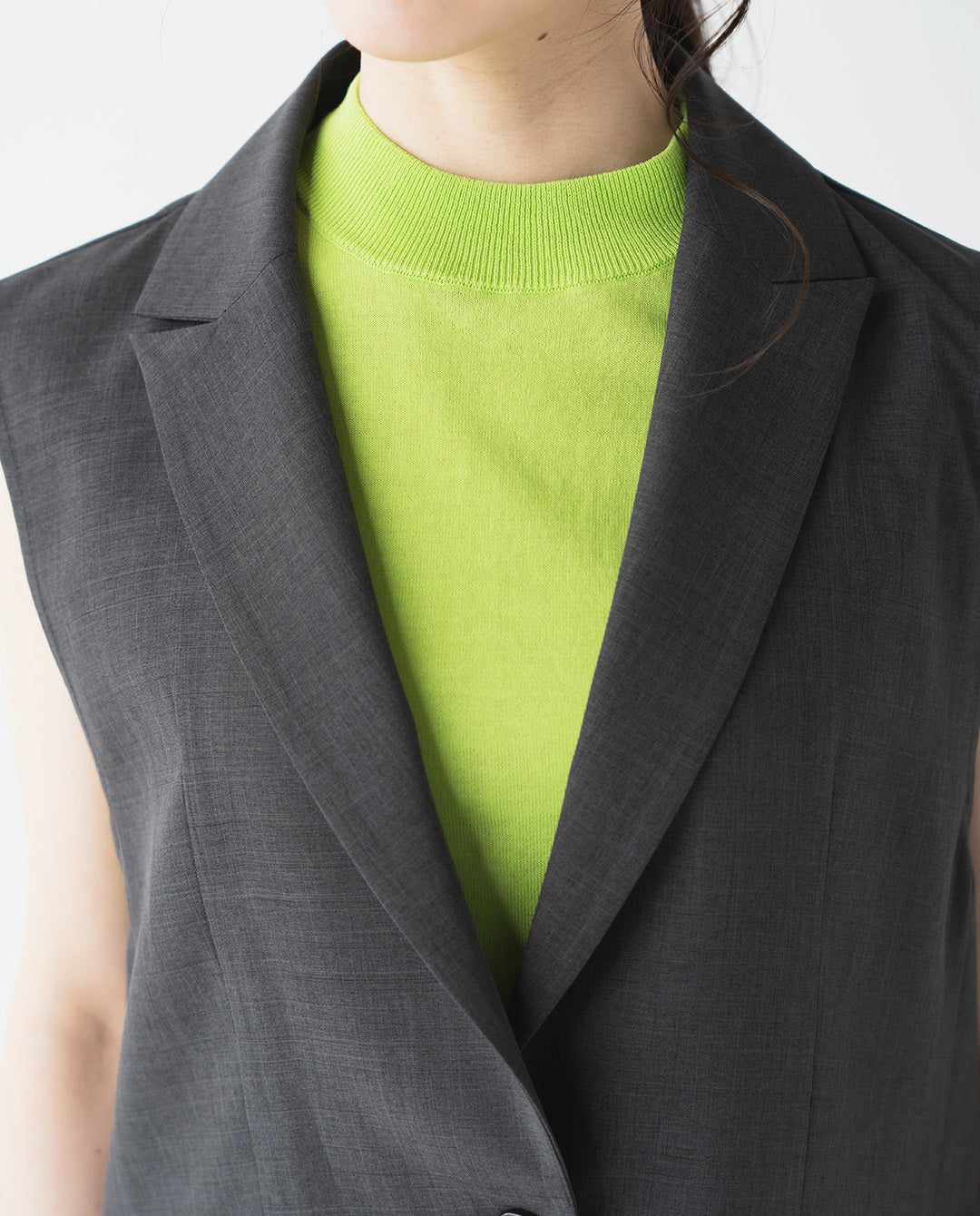 シャンブレーミドルジレ