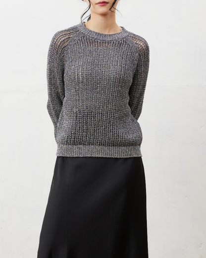SUWAニットラメリリープルオーバー