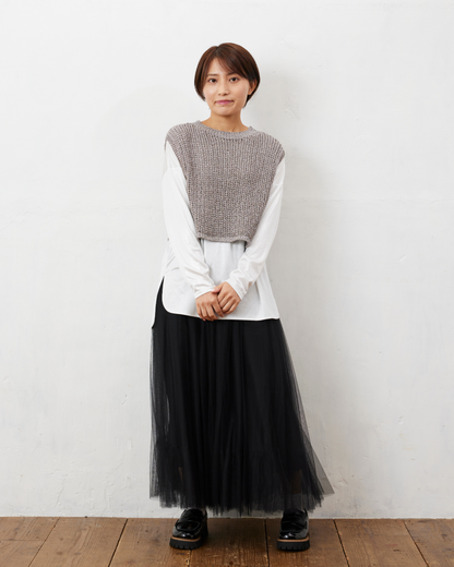 ラメリリーニットベスト