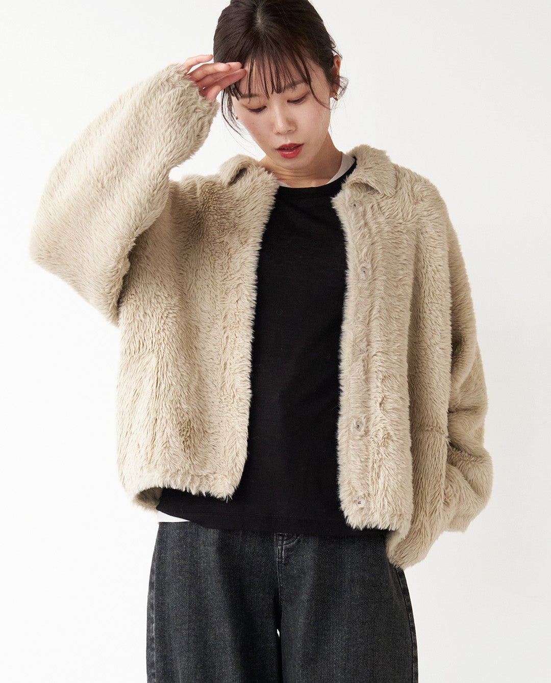 フェザーニットジャケット