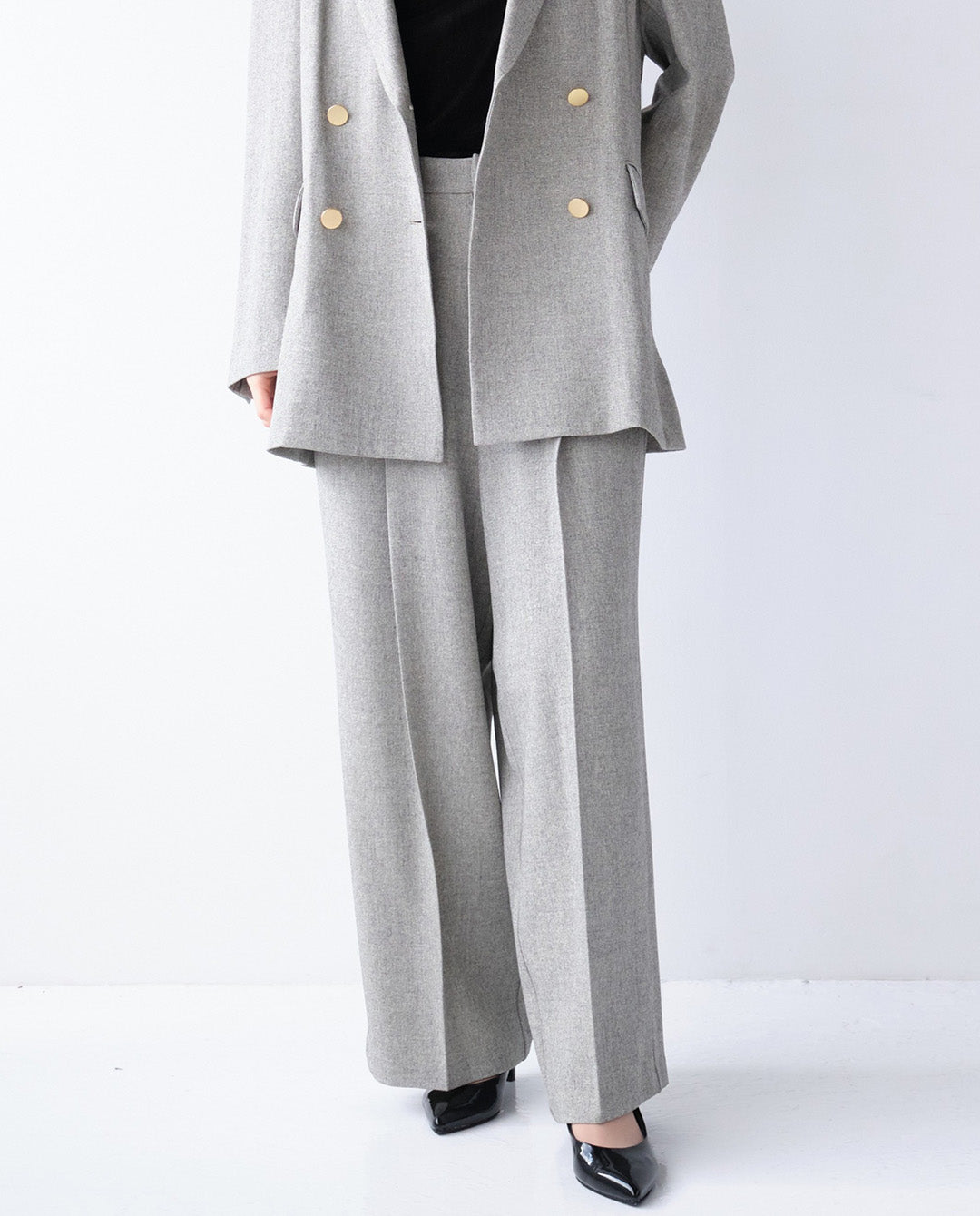 マニッシュタックワイドパンツ