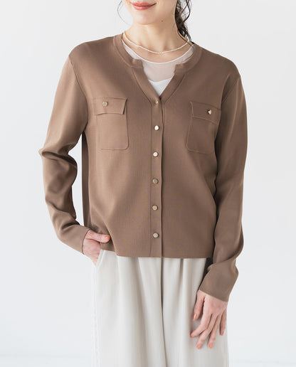ストレッチキーネックカーディガン