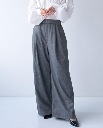 ウールライクワイドパンツ