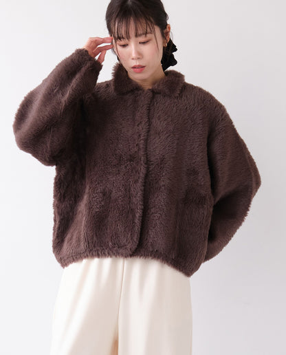 フェザーニットジャケット