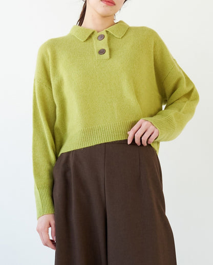 襟付きショートニット